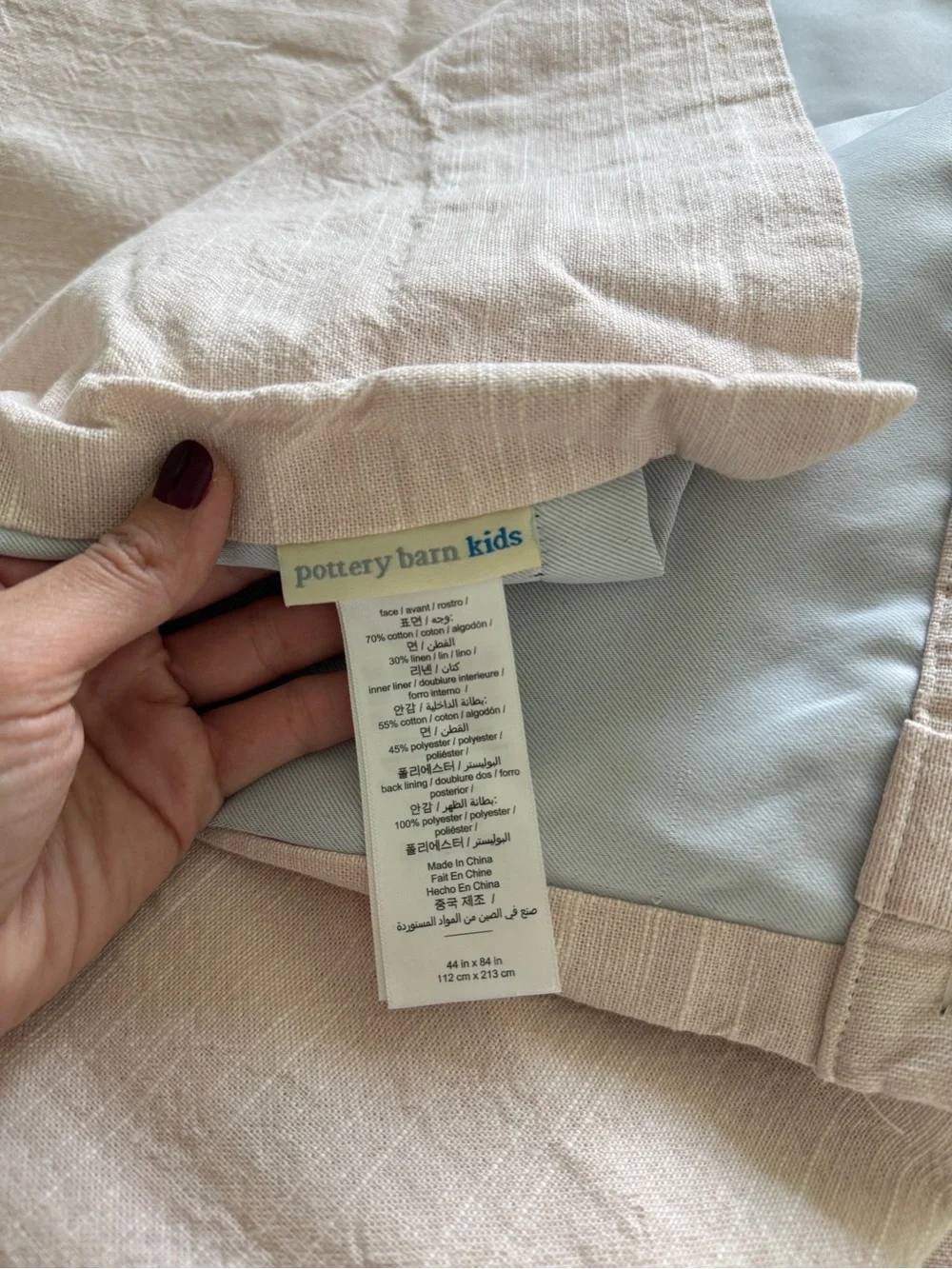 Pottery Barn Kids Blush Pink Curtain